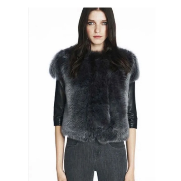 J brand jacket Ailith lamb leather and fur shearling - Picture 5 of 10